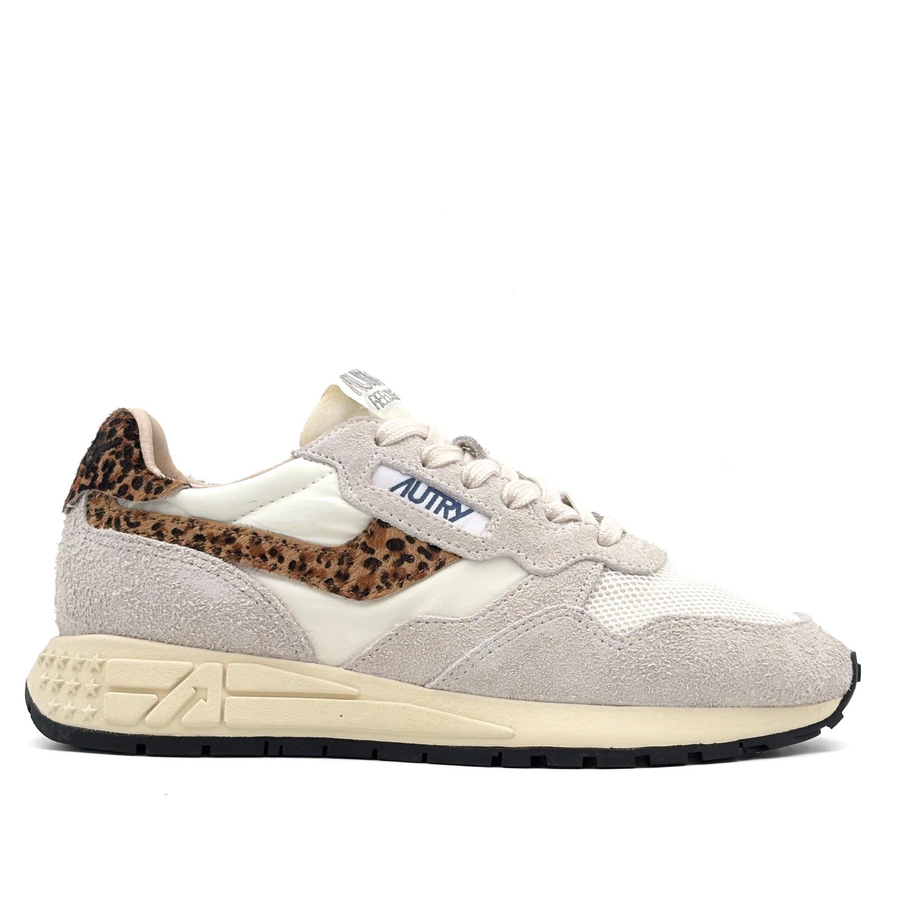 Reelwind Low Women Suede Nylon Pony White Leo