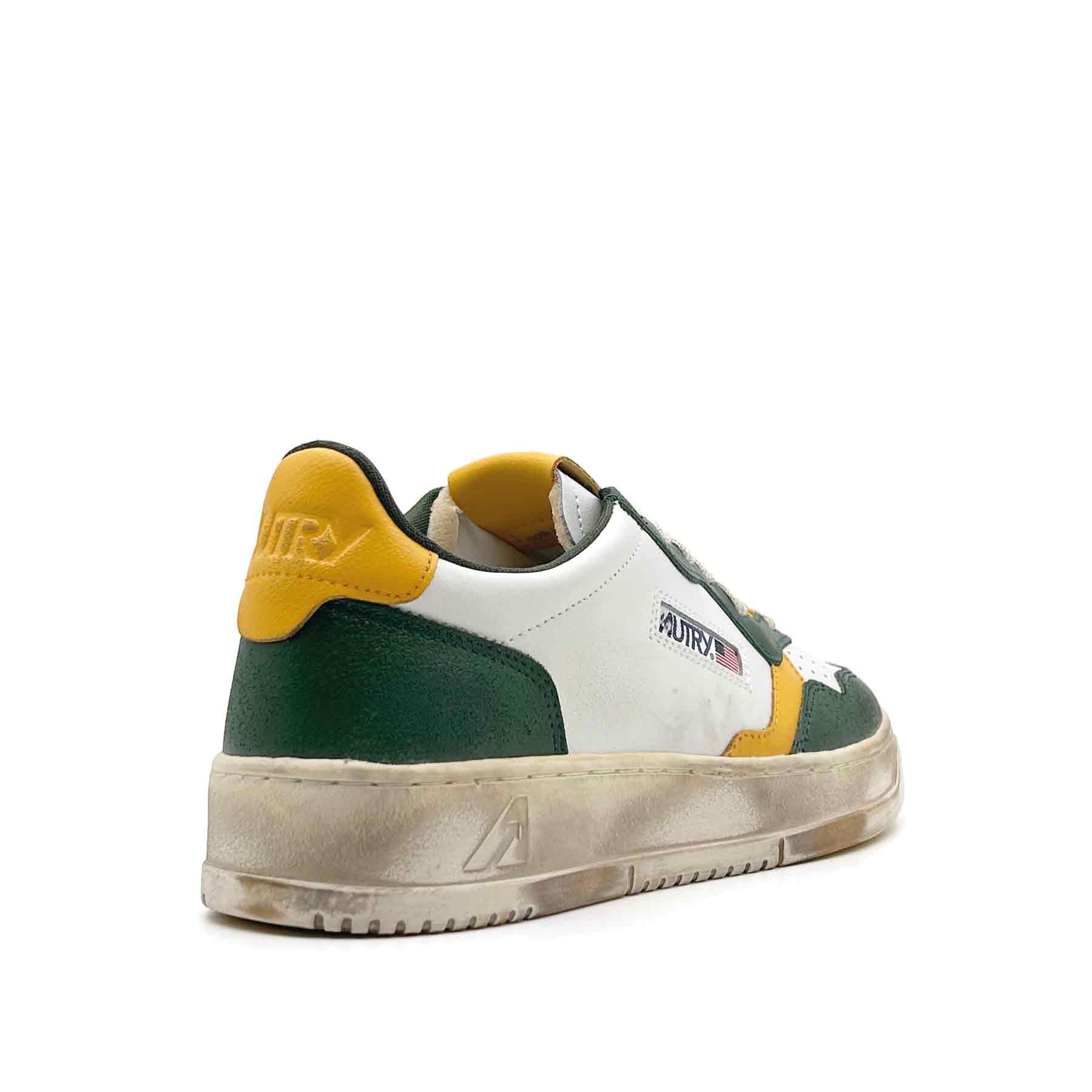 Super Vintage Low Man Leather Green Yellow White