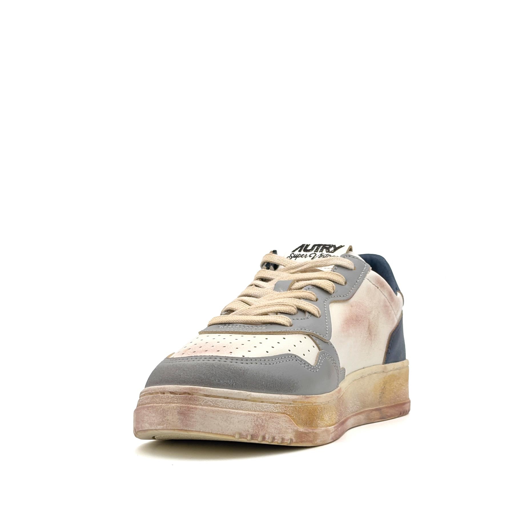 Super Vintage Low Man Leather Limestone Blue