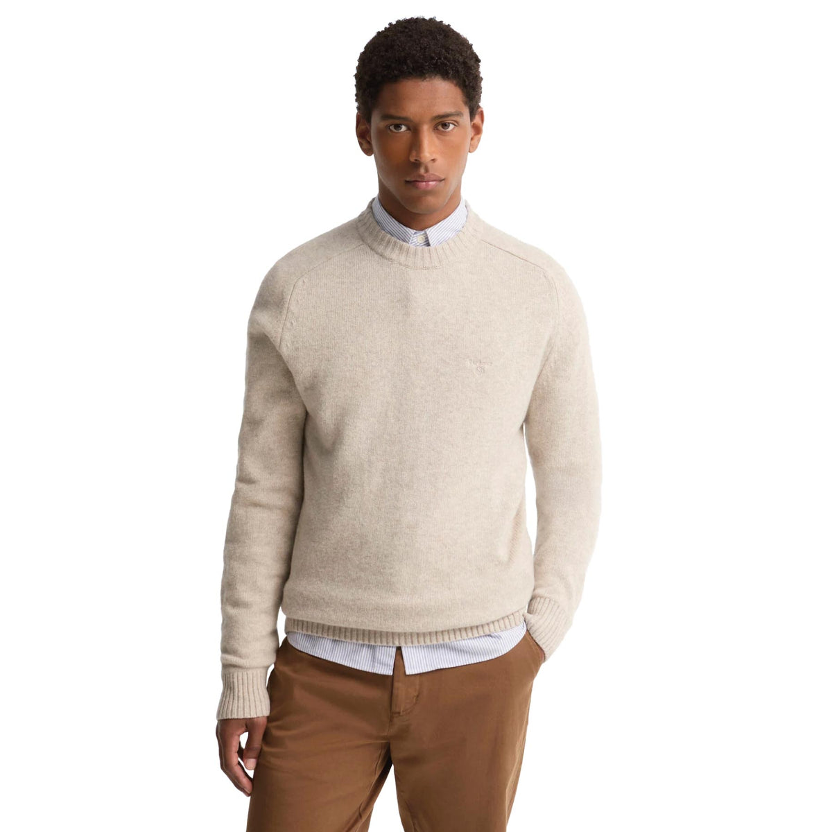 Newtown Crew Neck Sweater Light Grey