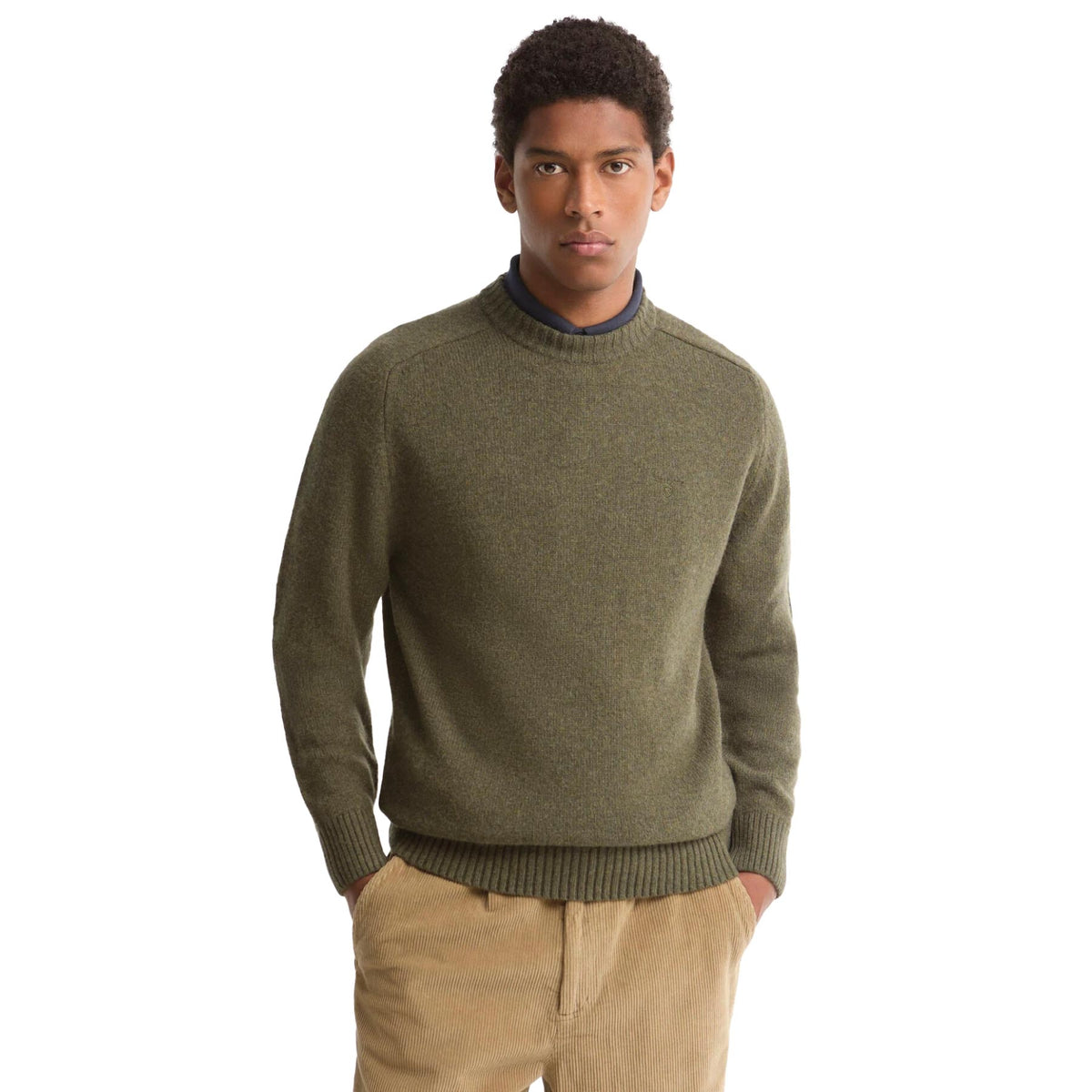 Newtown Crew Neck Sweater Mid Olive