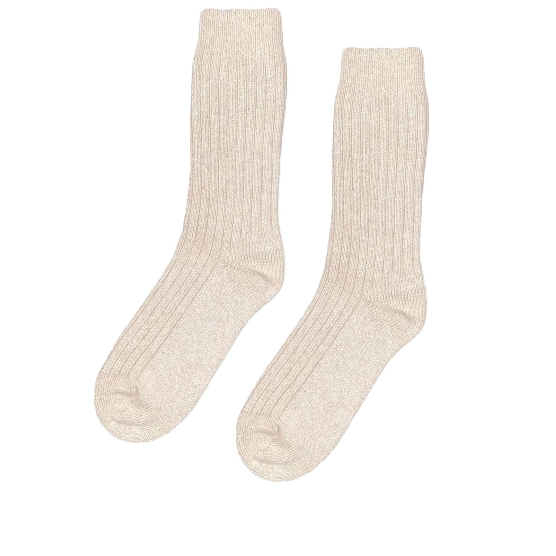 Merino Wool Sock Ivory White