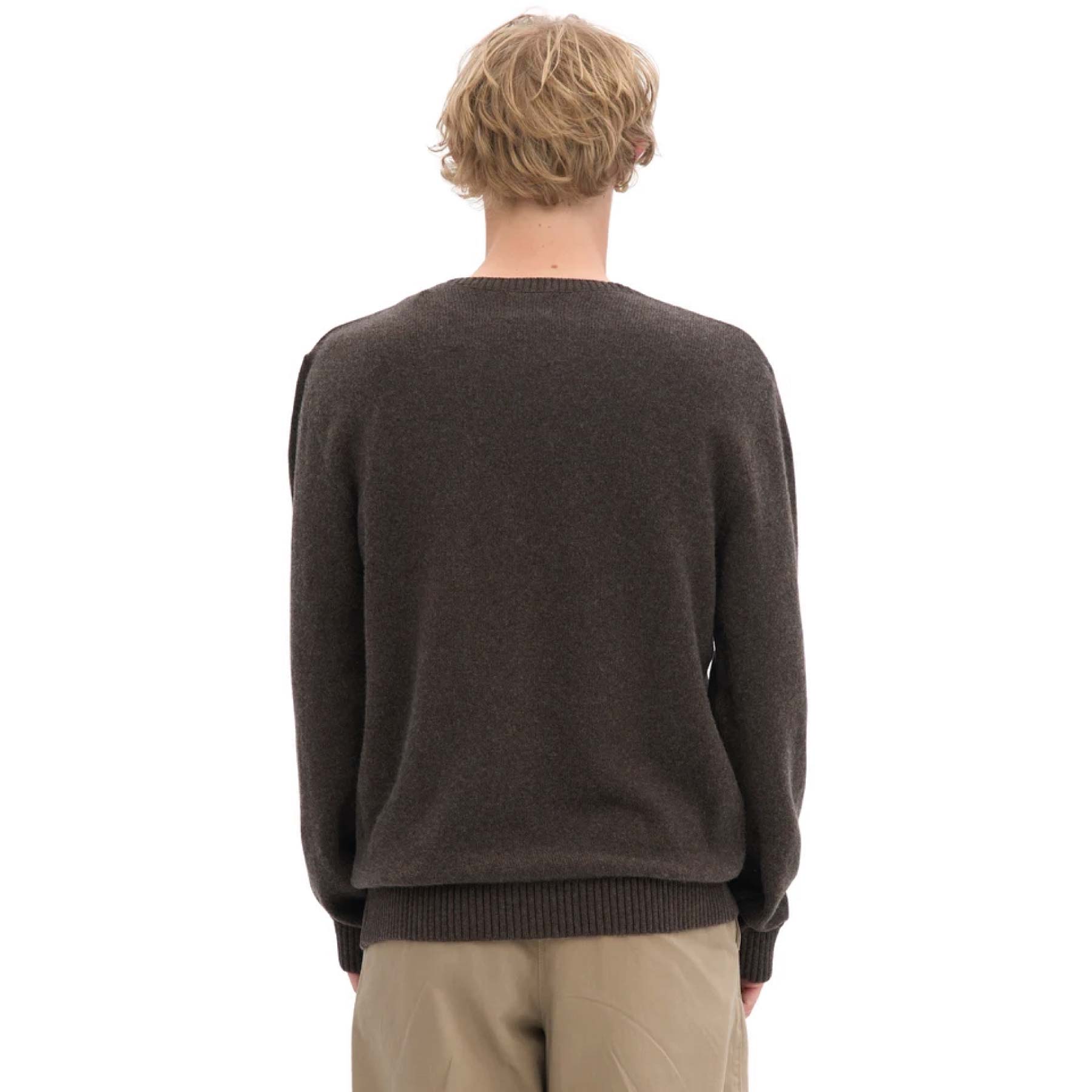 Classic Merino Wool Crew Coffee Brown