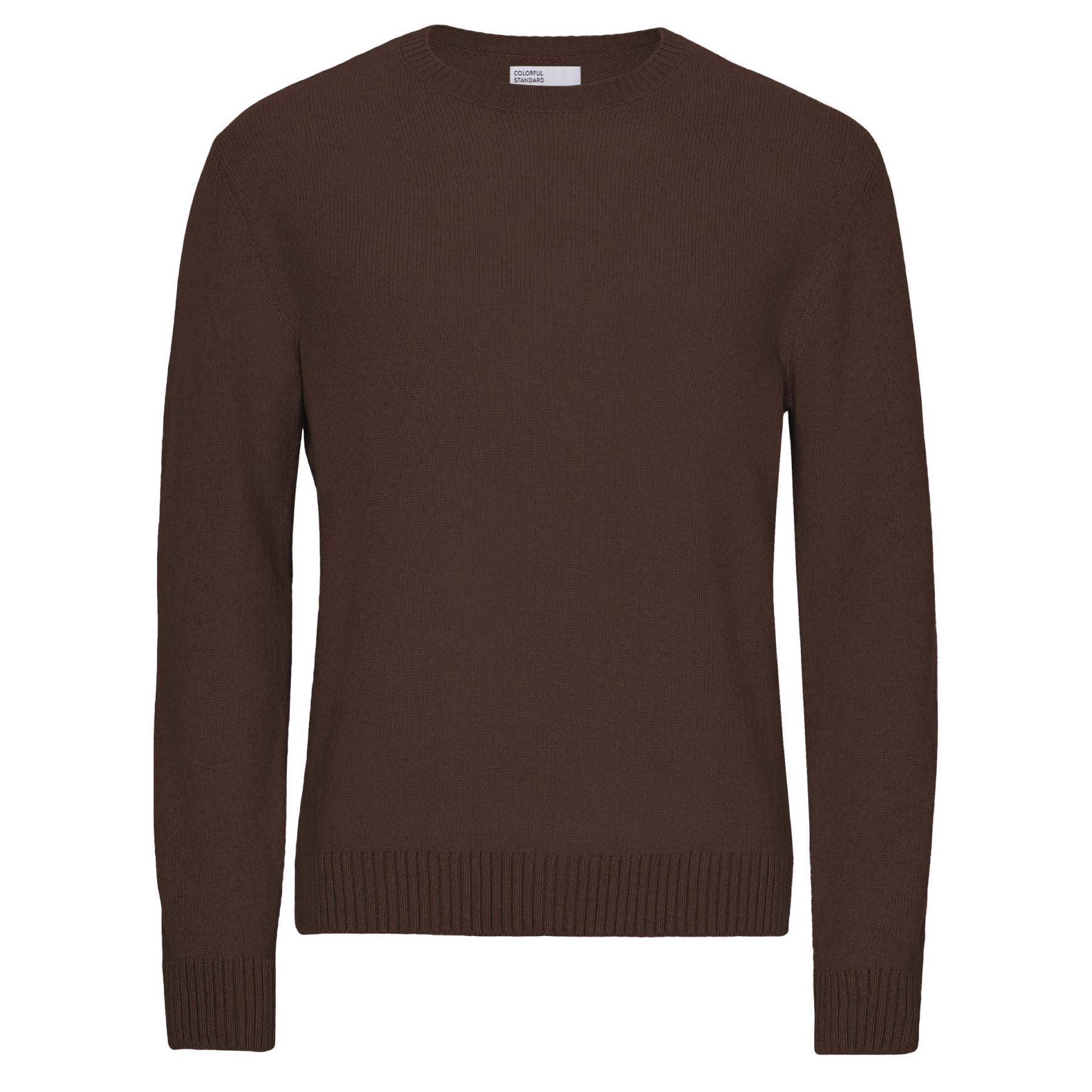 Classic Merino Wool Crew Coffee Brown