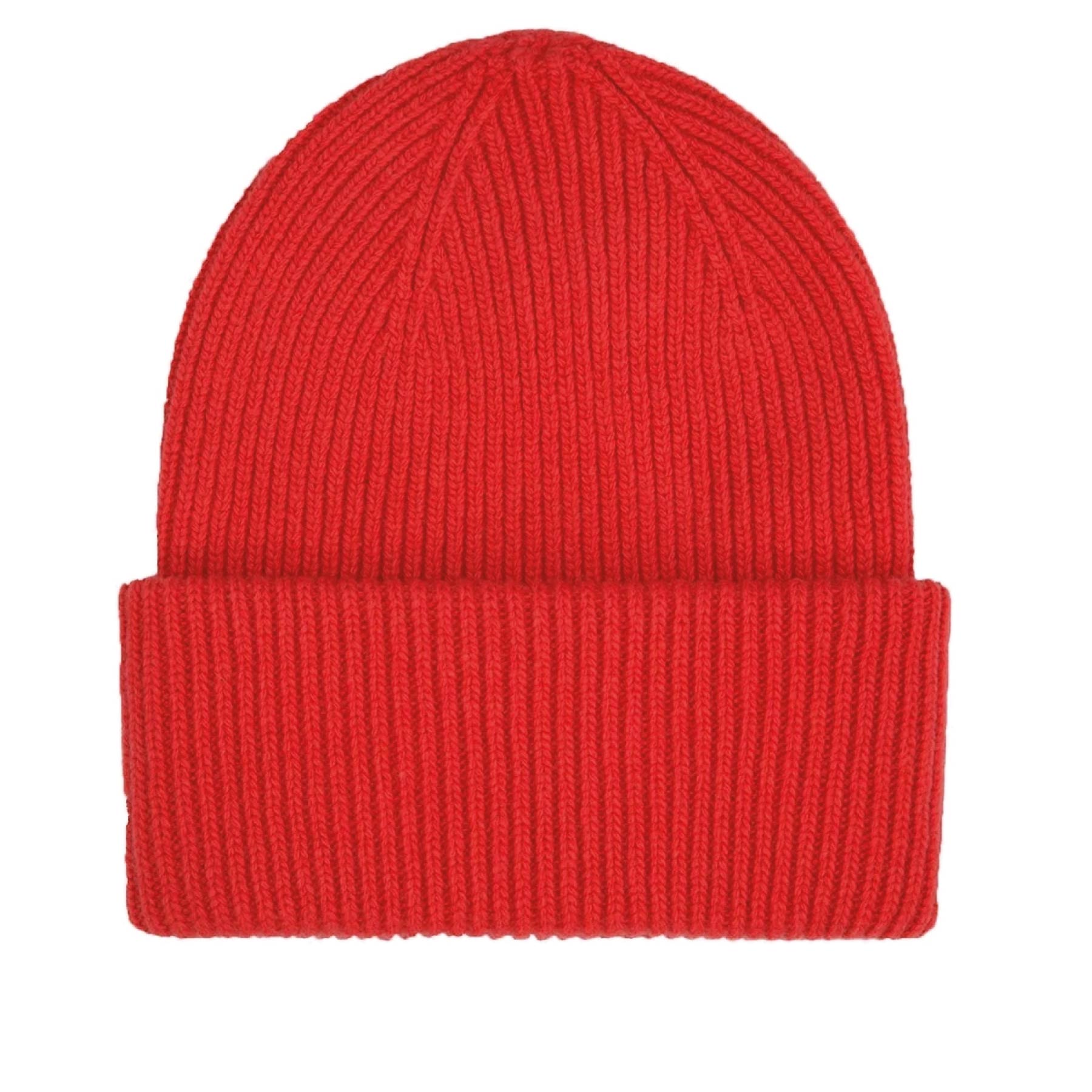 Merino Wool Hat Scarlet Red