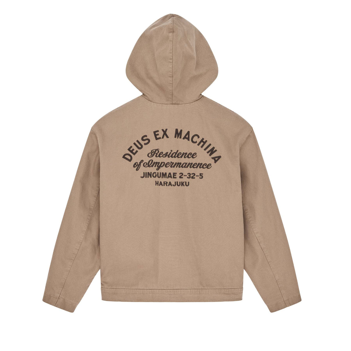 Harajuku Hooded Jacket Camel Brown