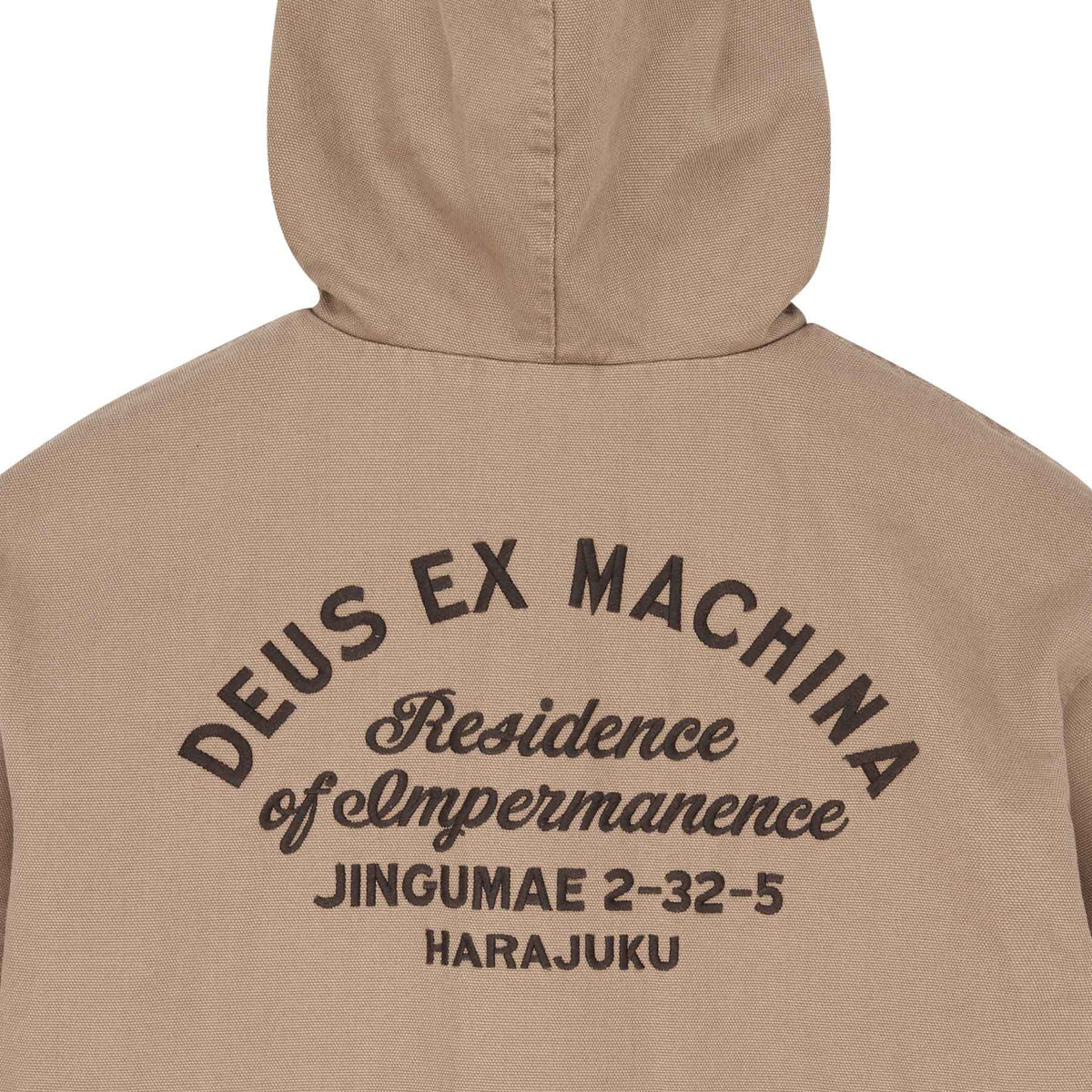 Harajuku Hooded Jacket Camel Brown
