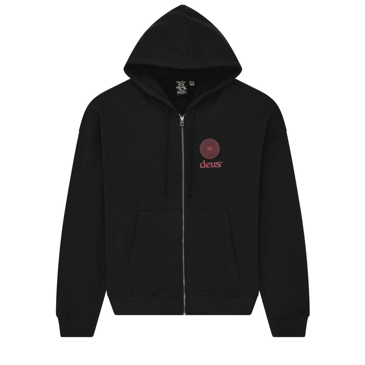 Strata Zip Hoodie Black