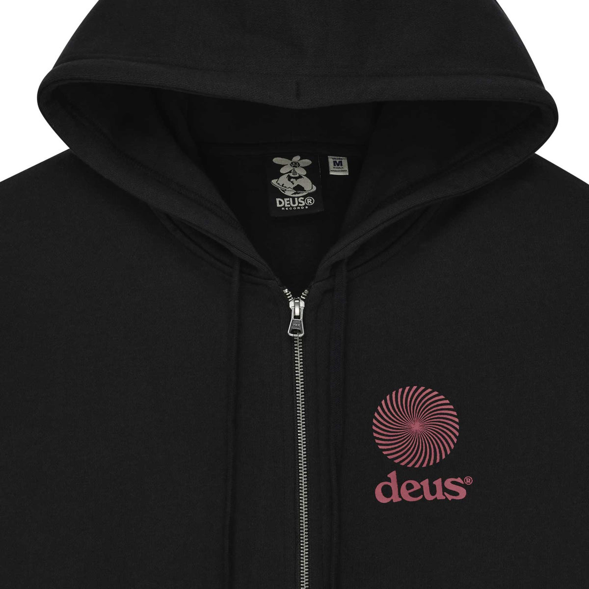 Strata Zip Hoodie Black