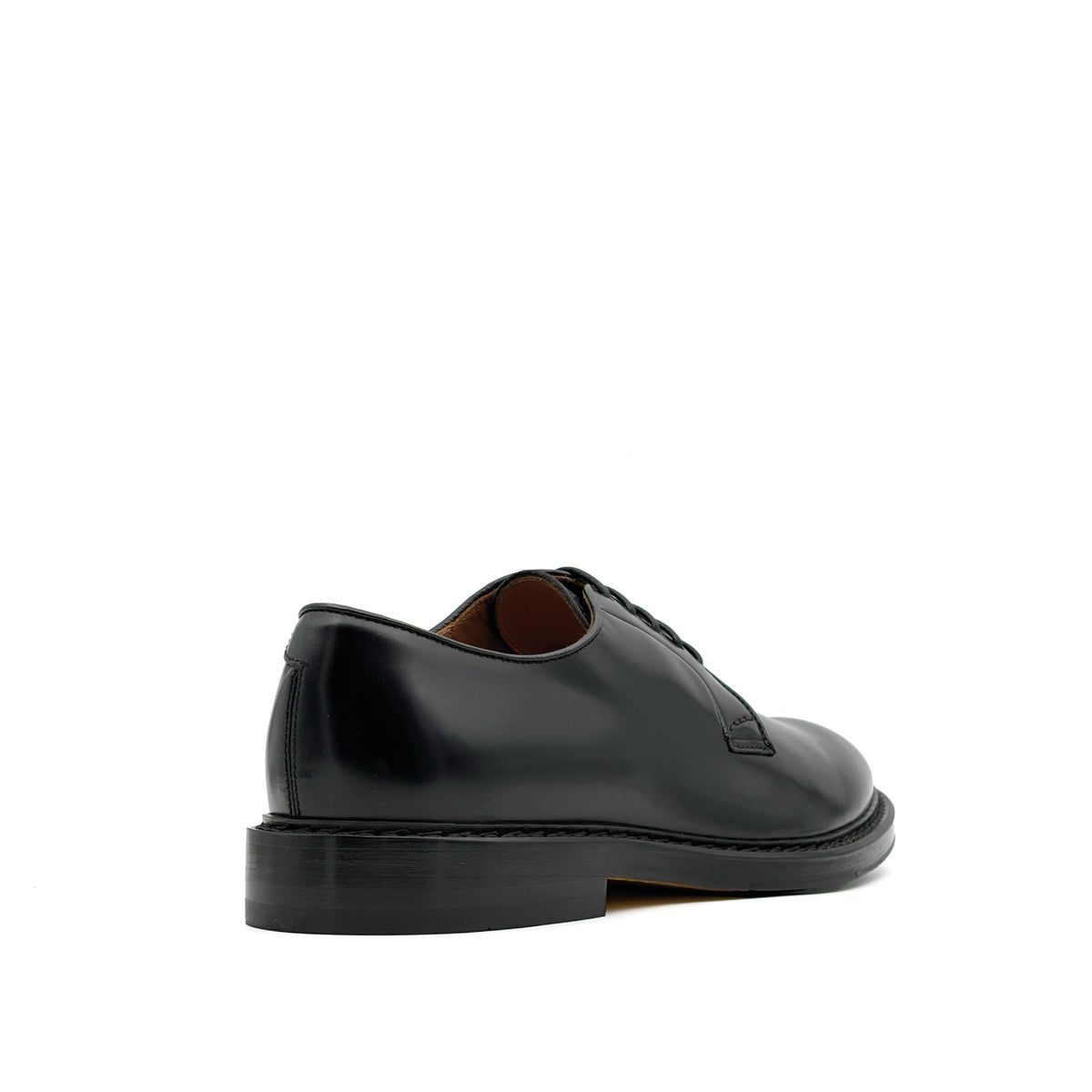 Derby Black Leather Lace-Ups