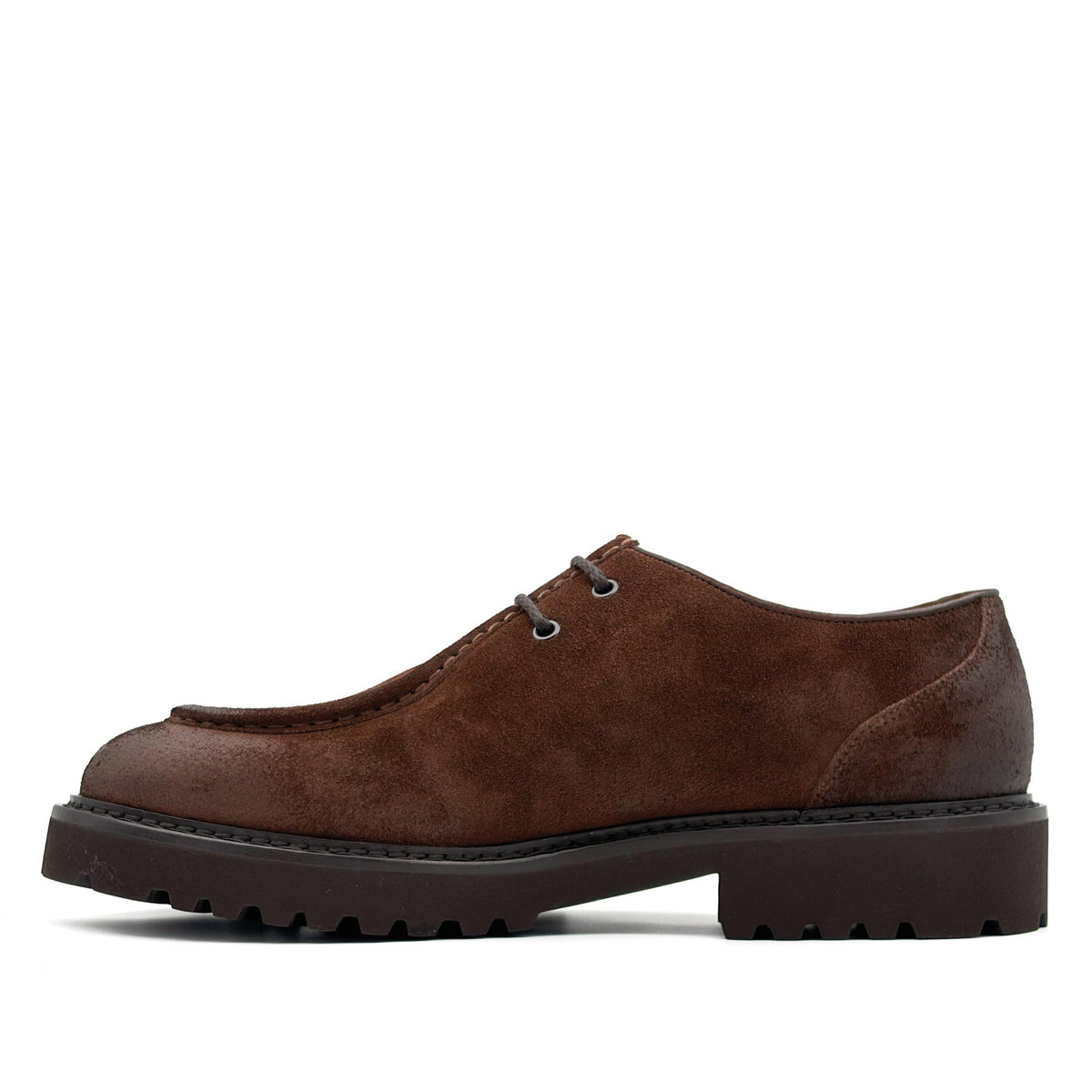 Two Eyelet Suede Derby Havana