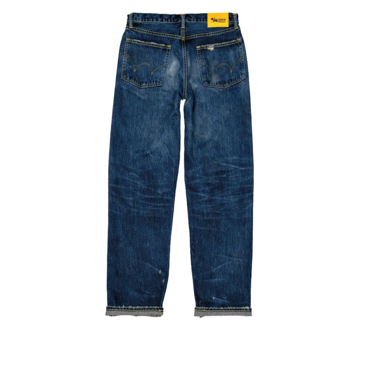 Loose Jeans Blue Dark Used Repair