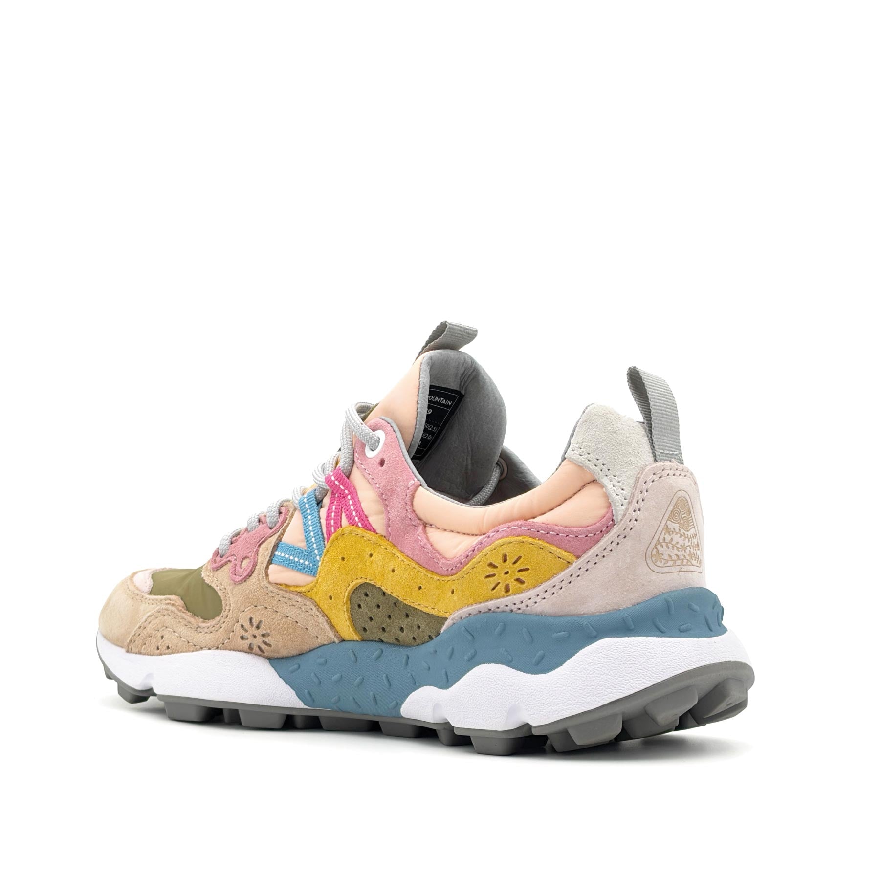 Yamano 3 Woman Suede Nylon Beige Militare Pink