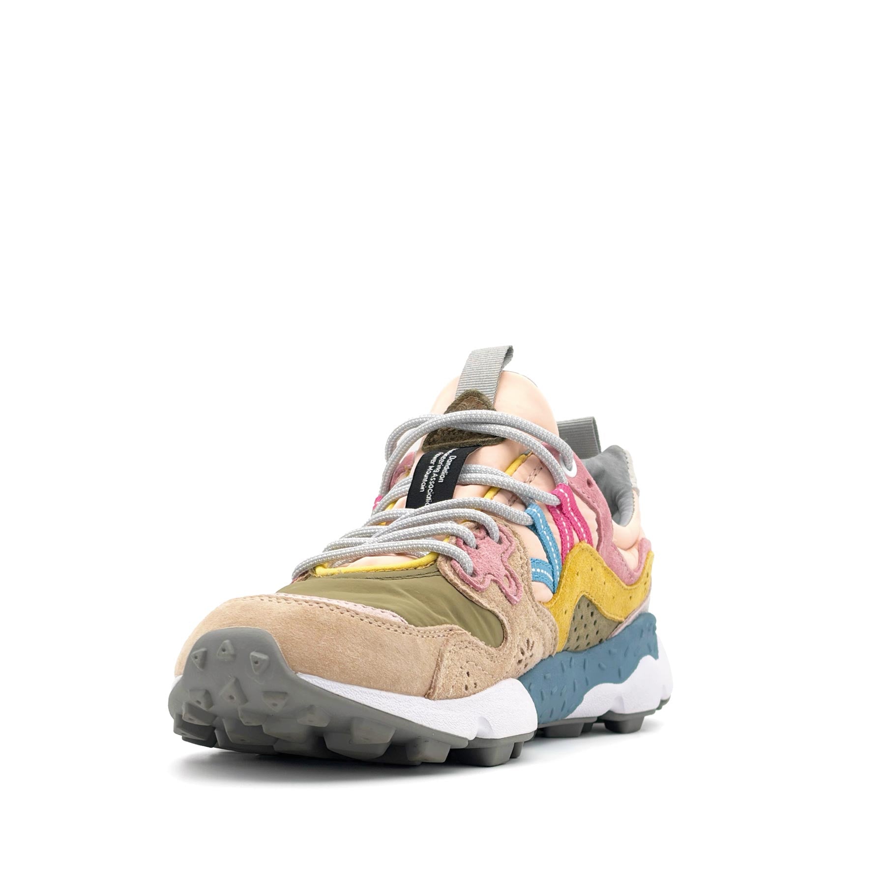 Yamano 3 Woman Suede Nylon Beige Militare Pink