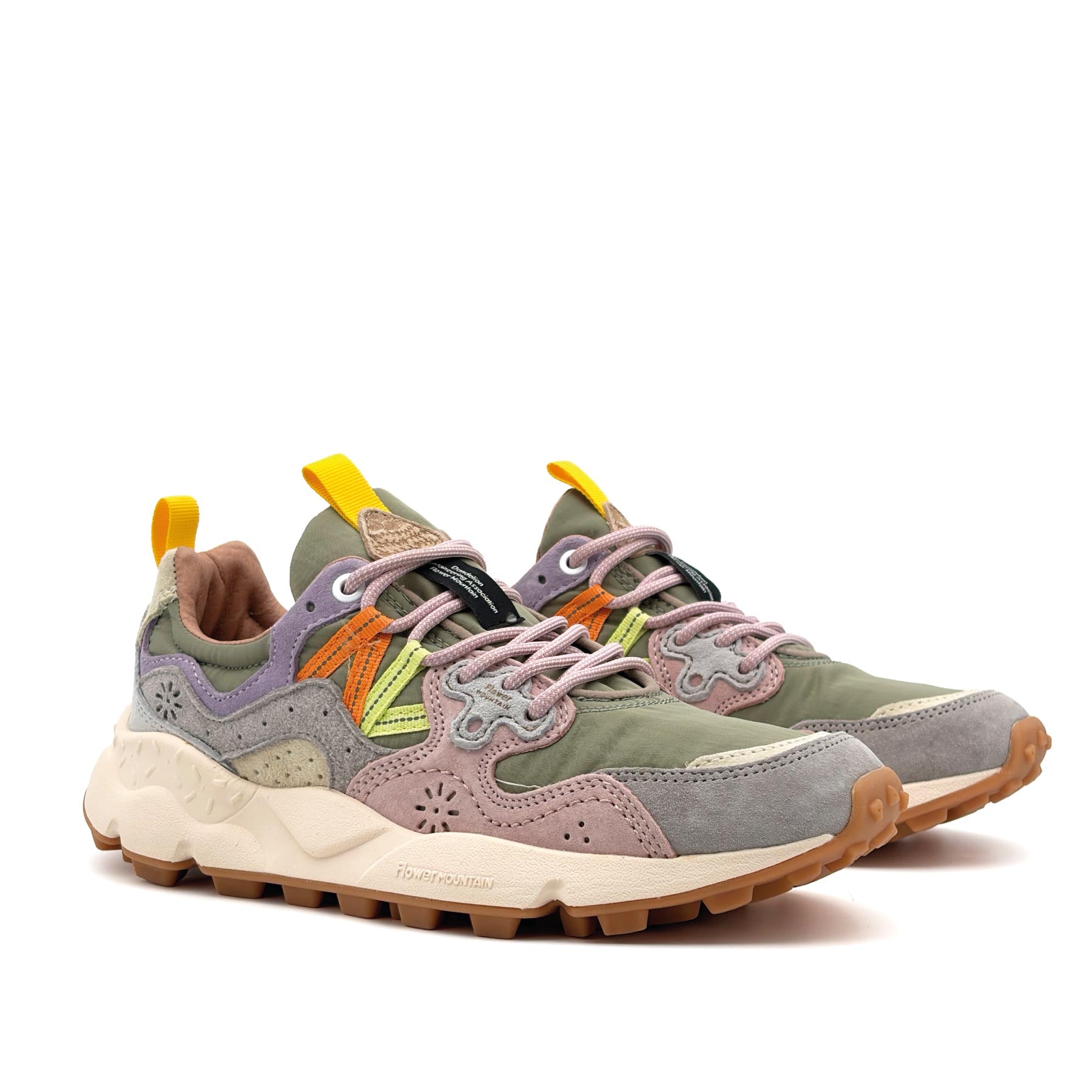 Yamano 3 Woman Suede Nylon Light Grey Militare Cipria