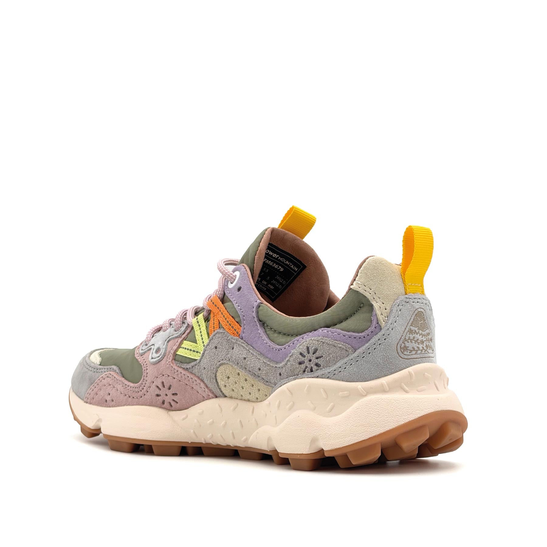 Yamano 3 Woman Suede Nylon Light Grey Militare Cipria