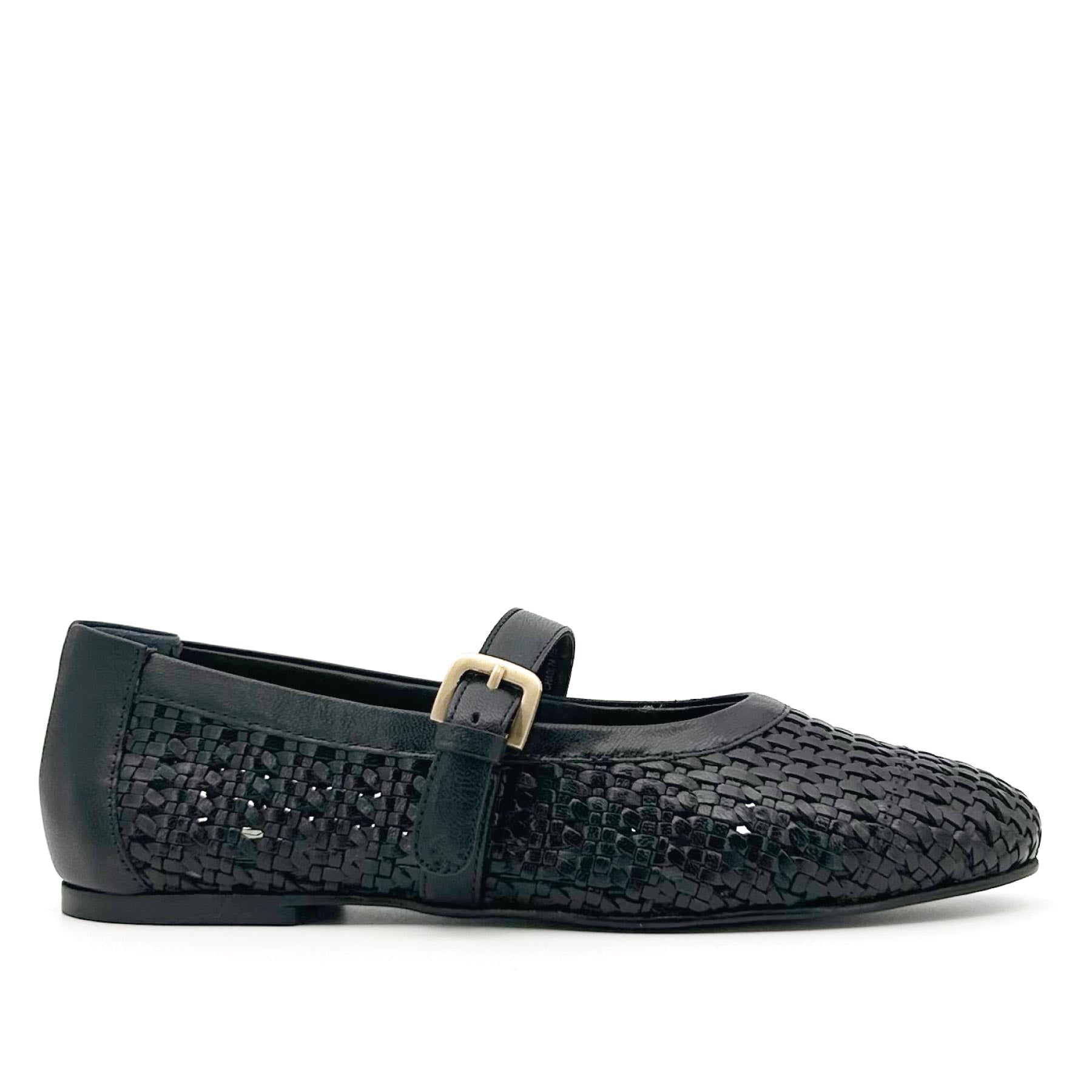 Chadii Ballerina Black Goat Leather