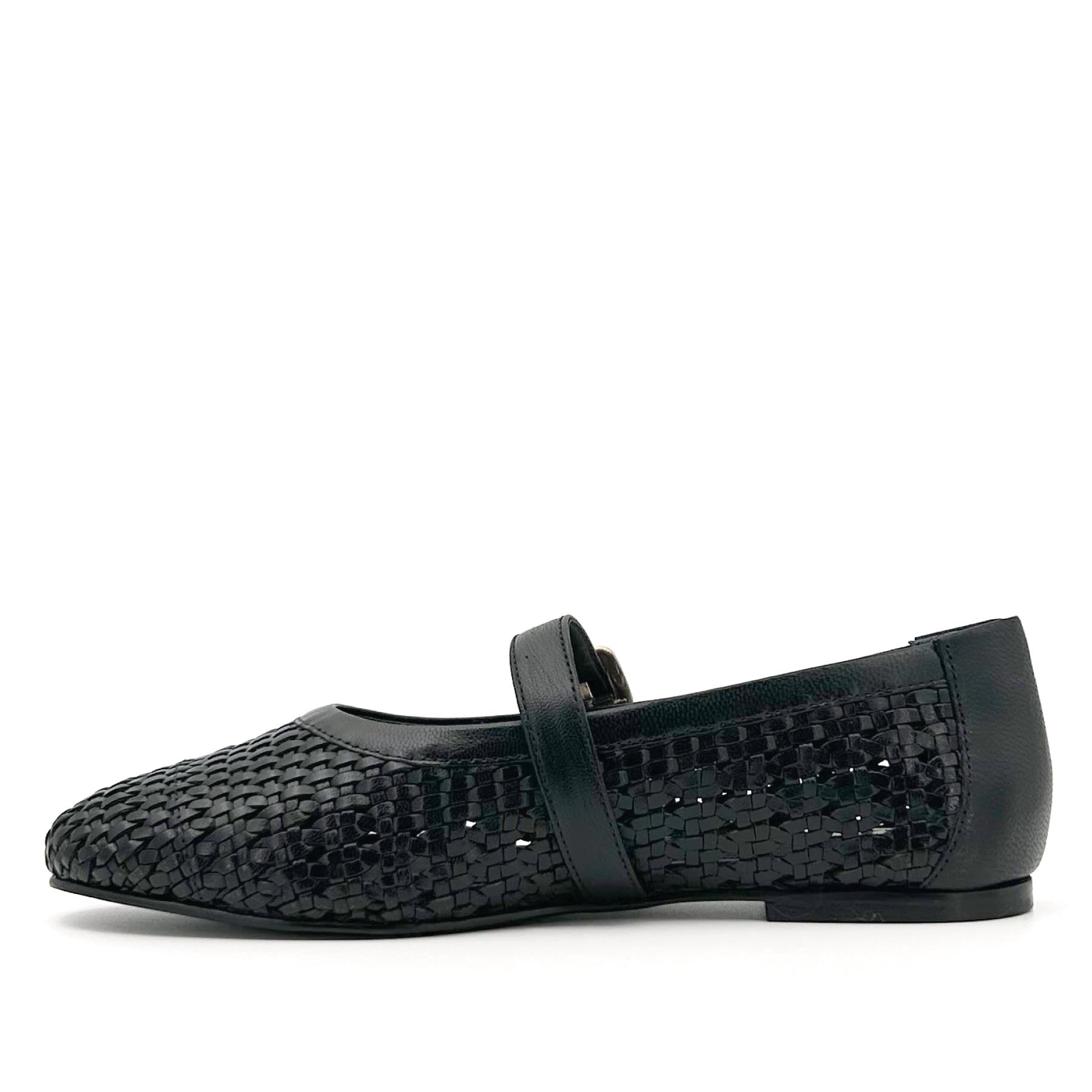 Chadii Ballerina Black Goat Leather