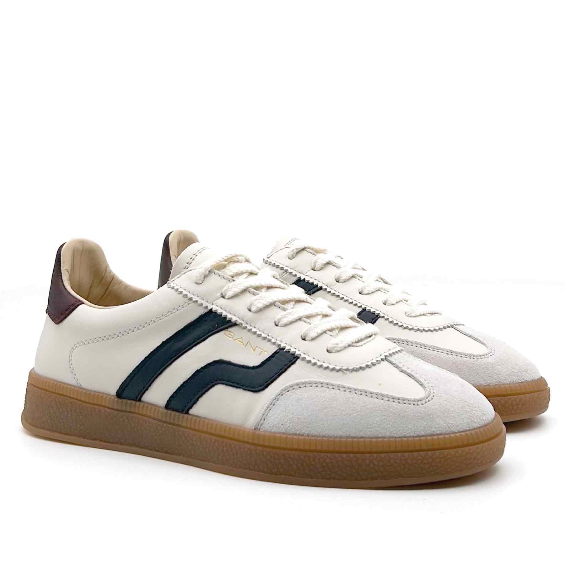 Cuzima Sneaker Leather White Marine