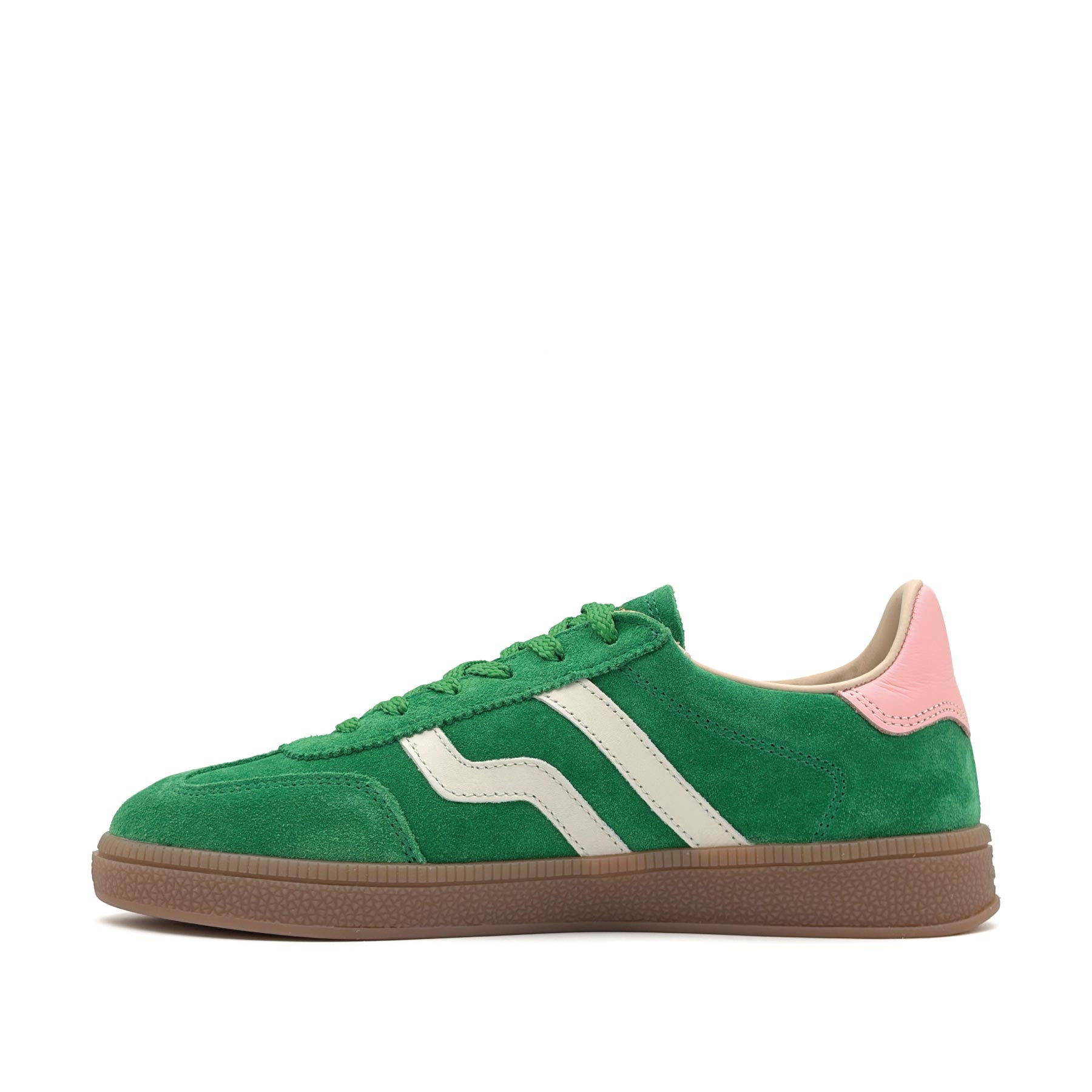 Cuzima Sneaker Suede Green Peach Pink