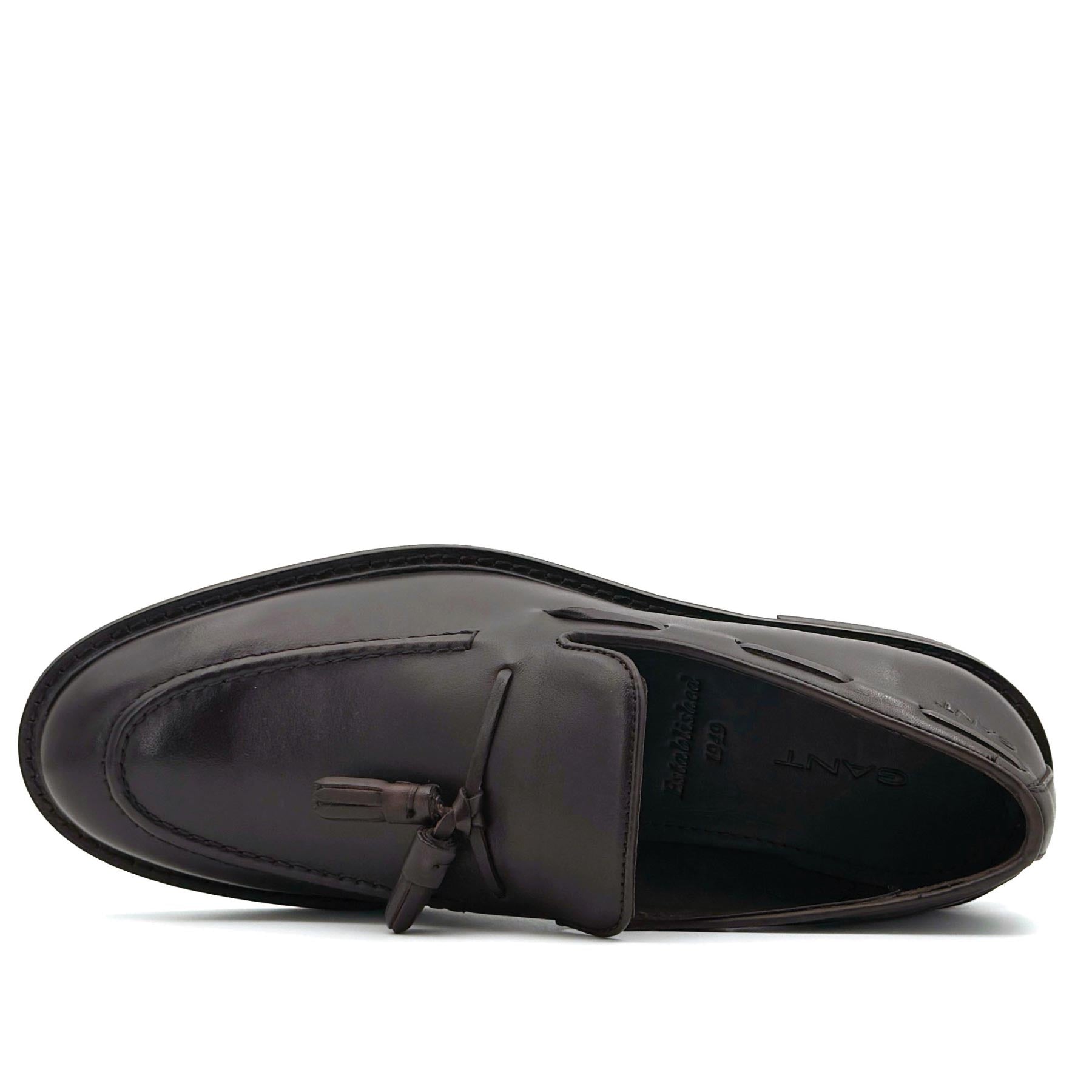 Lozham Loafer Dark Brown Leather Tassle
