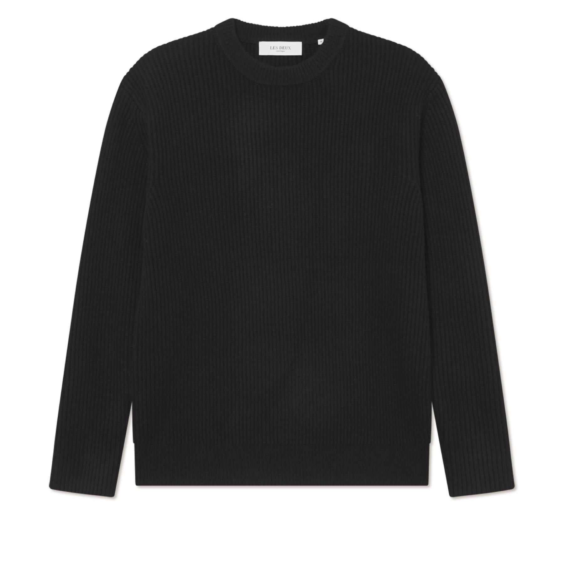 Eddie Wool Rib Crewneck Knit Black