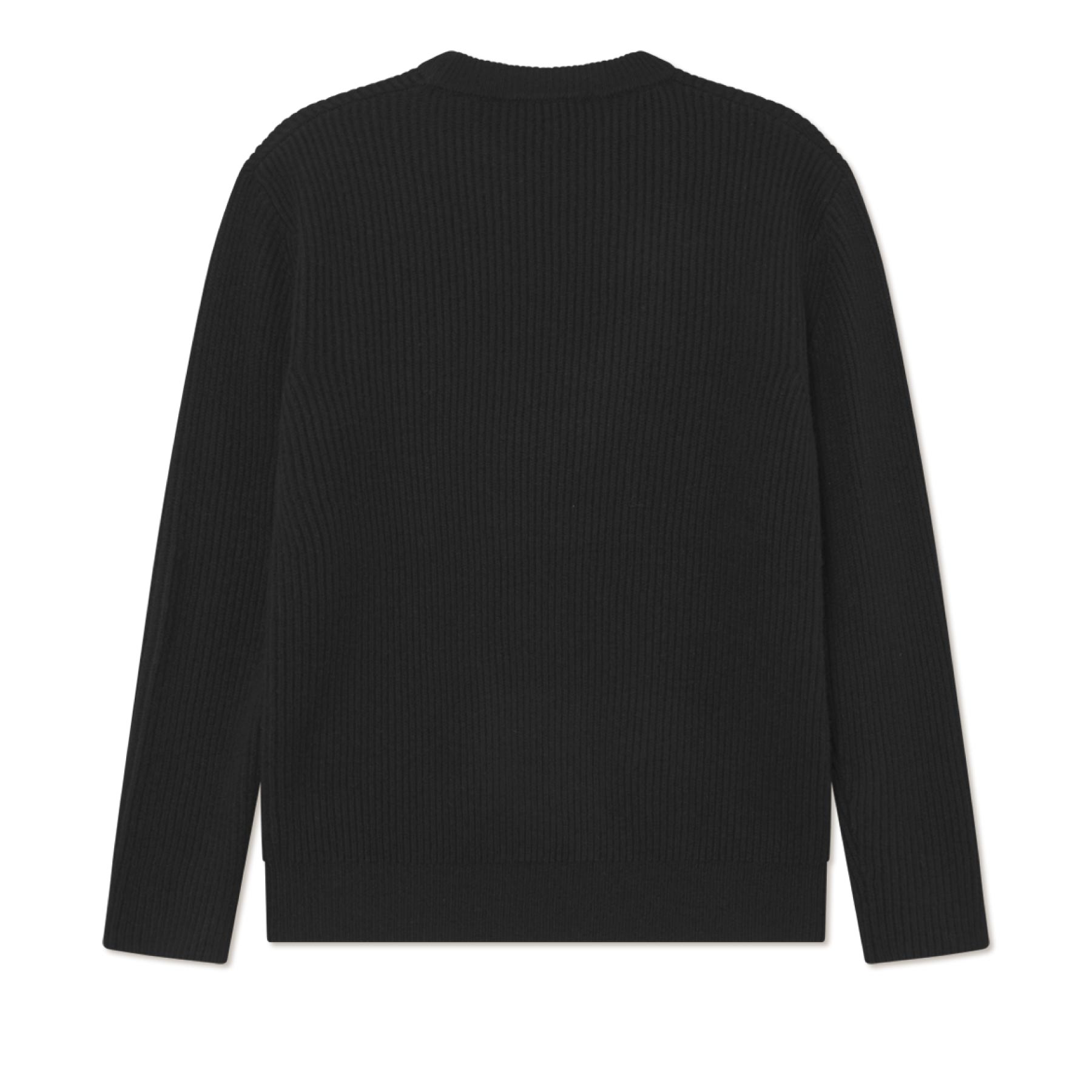 Eddie Wool Rib Crewneck Knit Black