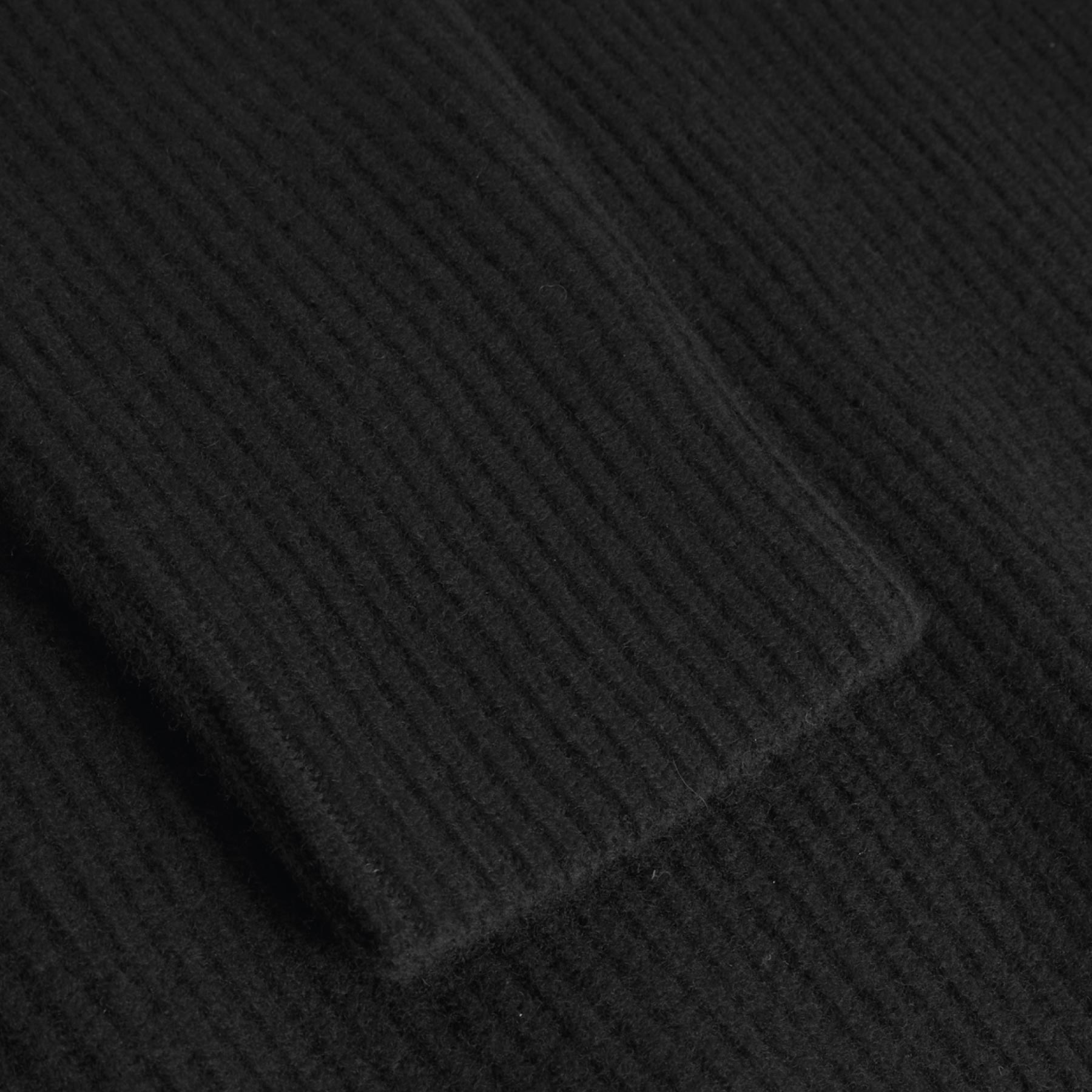 Eddie Wool Rib Crewneck Knit Black