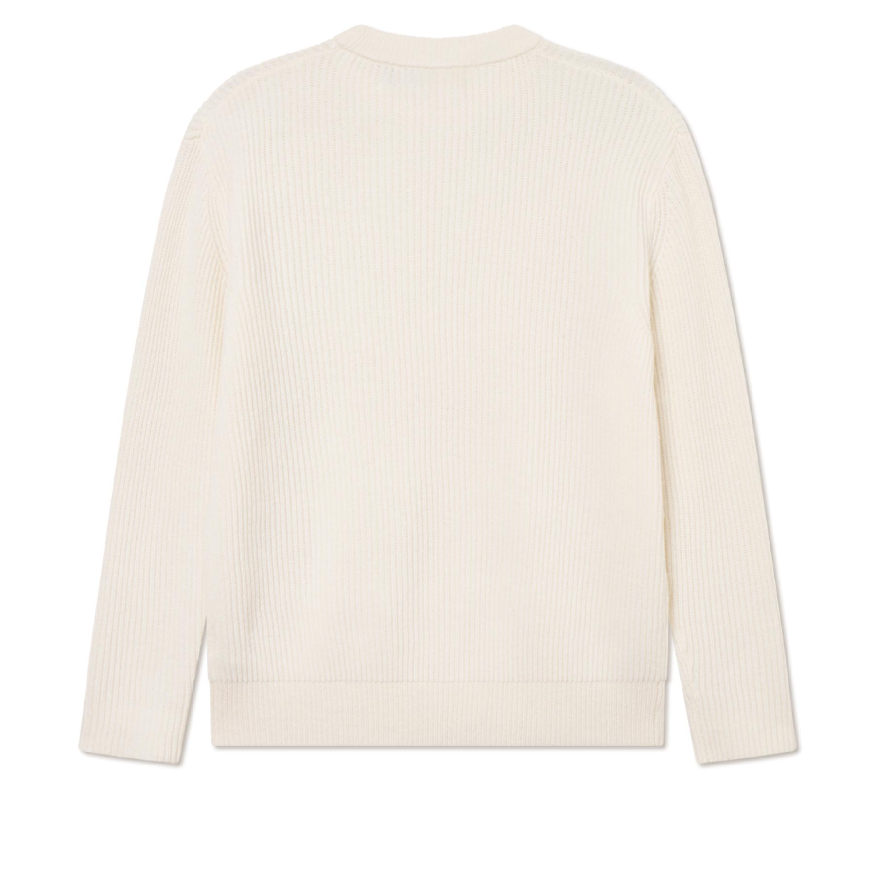 Eddie Wool Rib Crewneck Knit Ivory