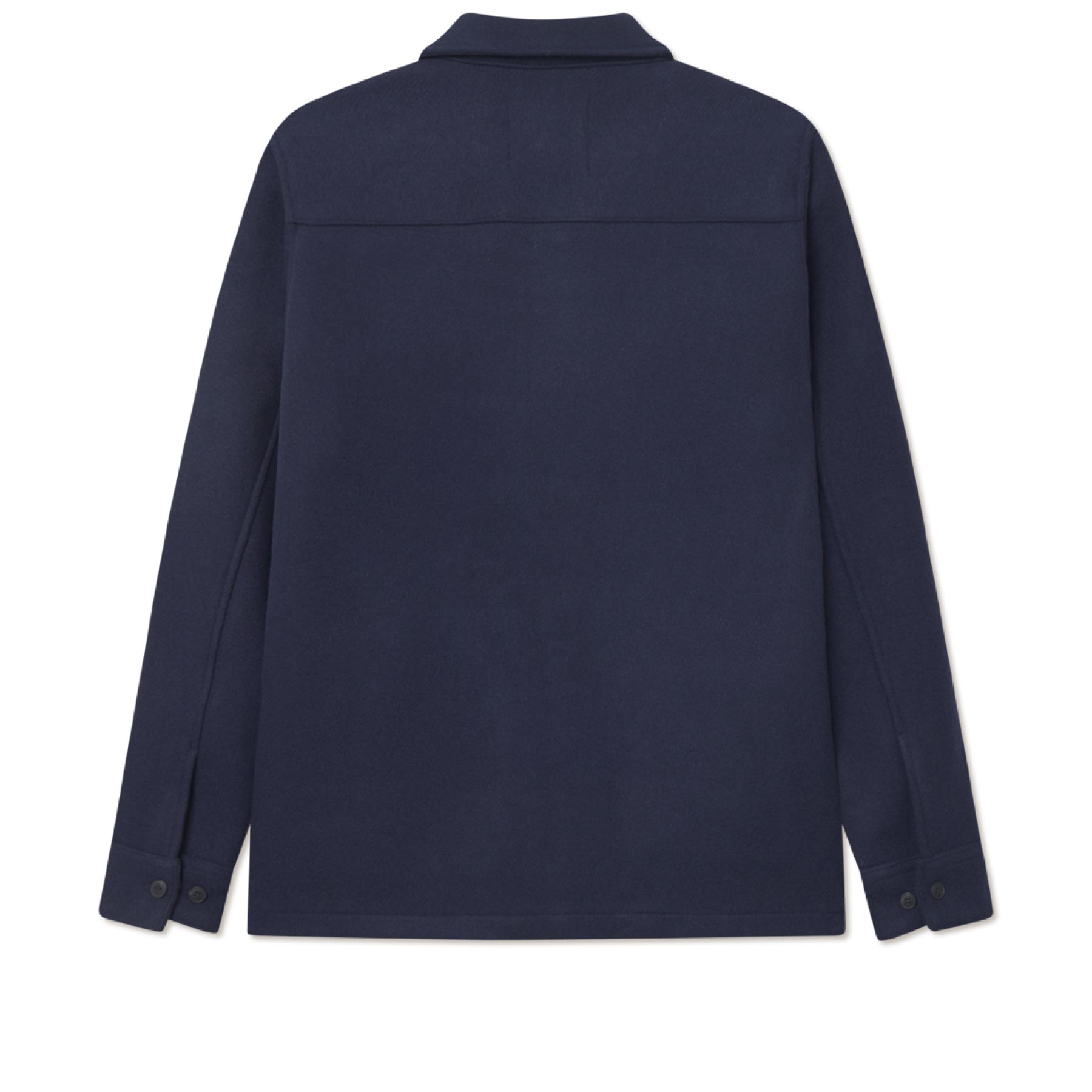 Jason Solid Wool Overshirt Dark Navy