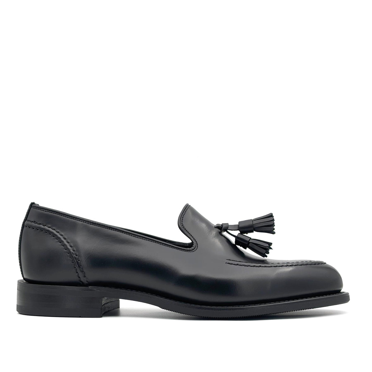 Brunel Black Polished Tassel Loafer