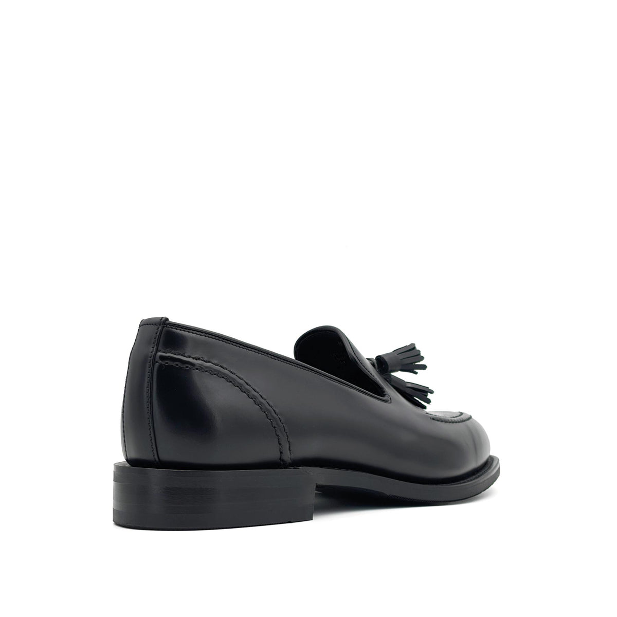 Brunel Black Polished Tassel Loafer