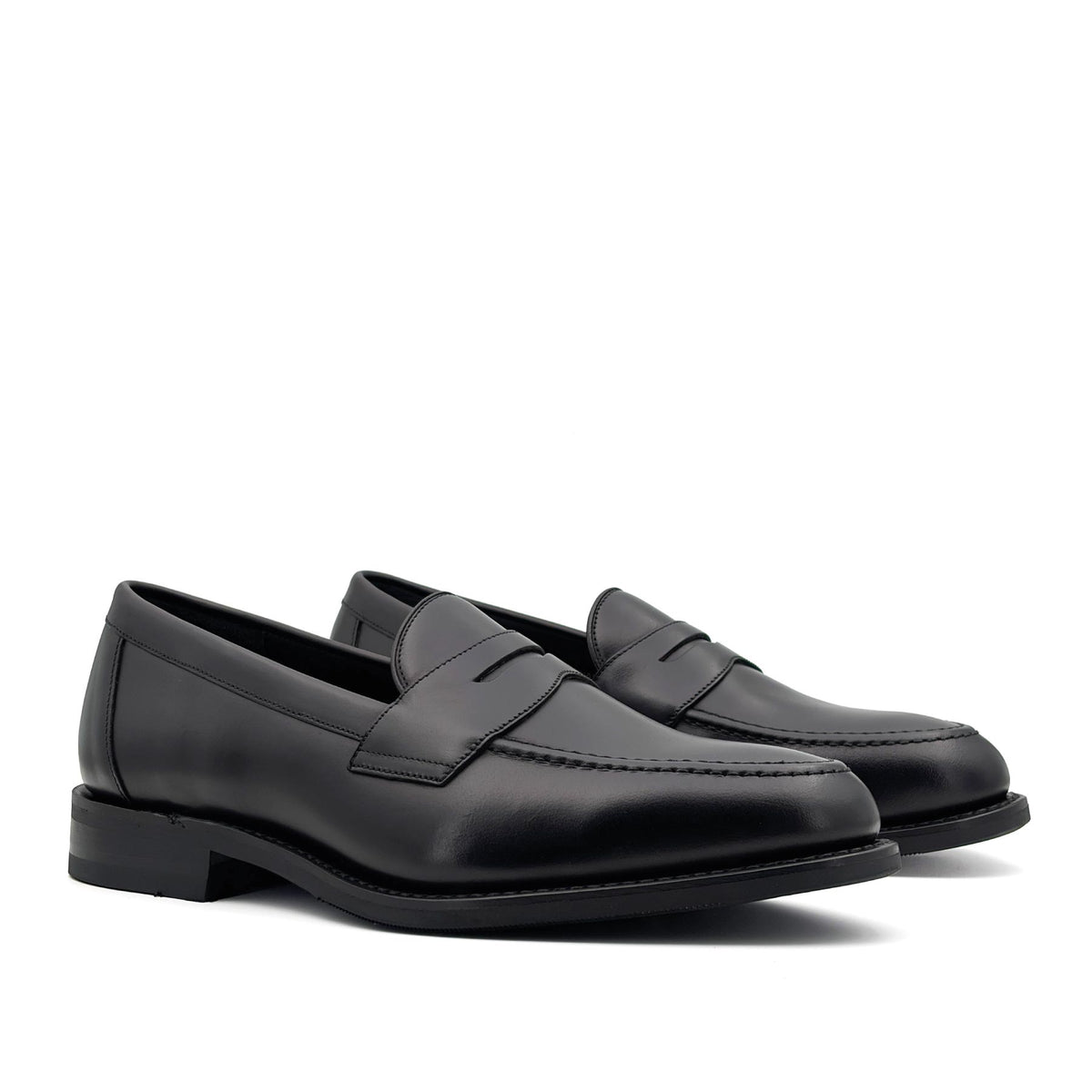 Imperial Black Waxy Penny Loafer