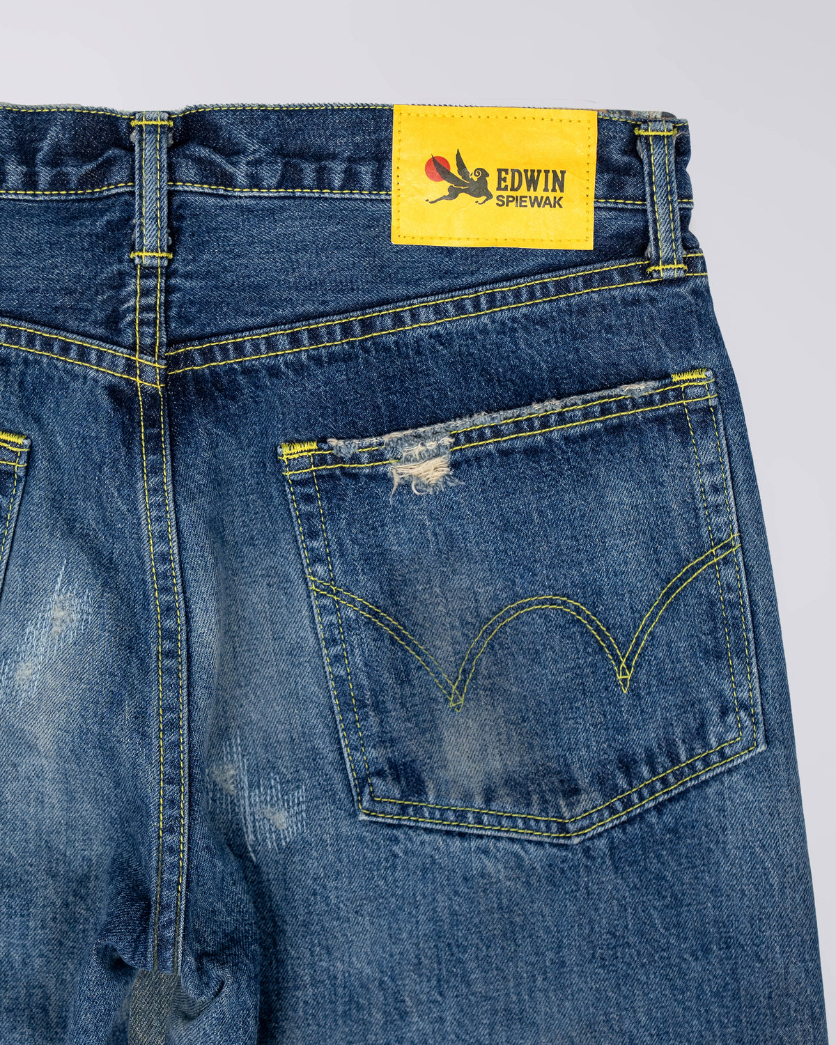 Loose Jeans Blue Dark Used Repair