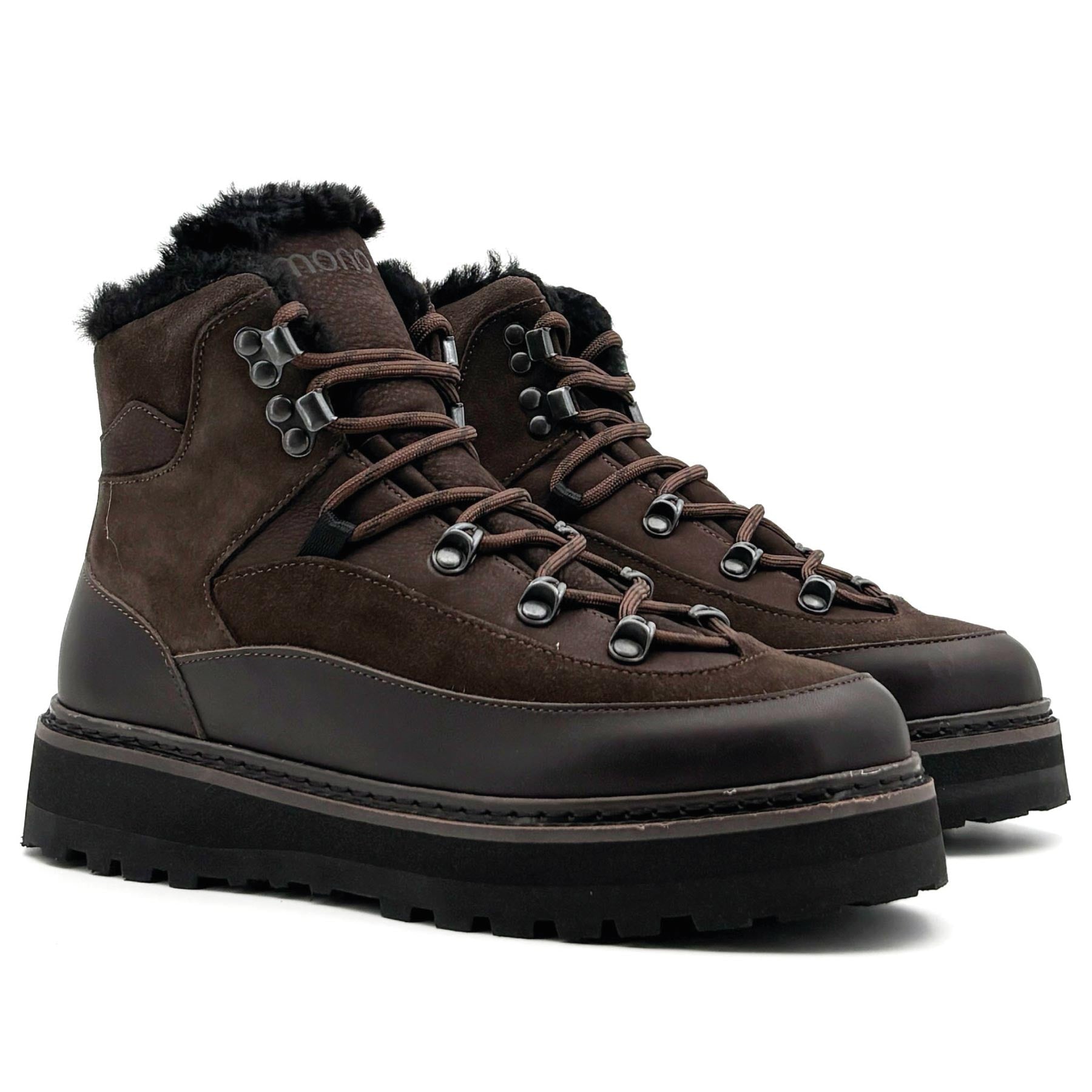 Tag Cap Leather Suede Black Brown W