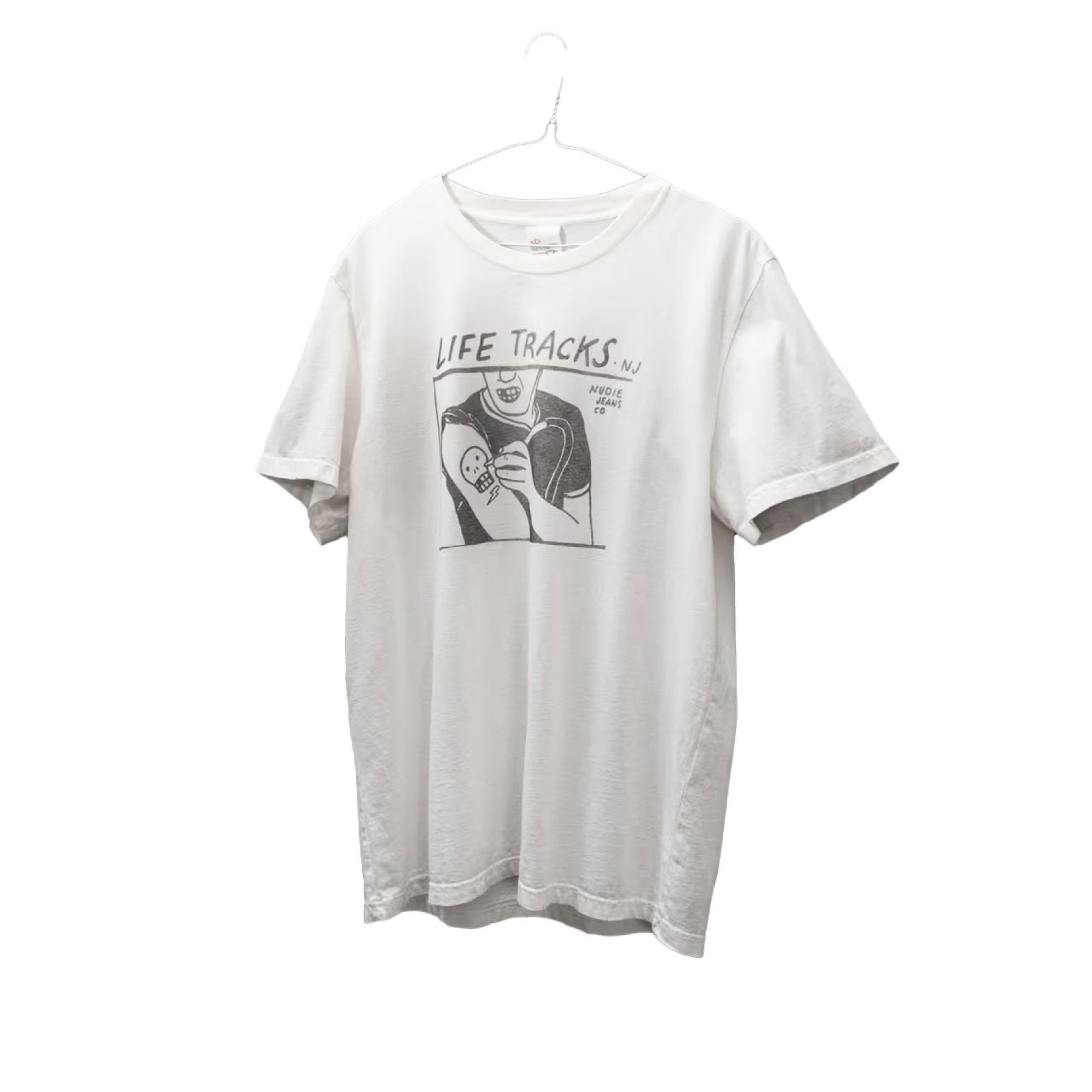 Roy Life Tracks T-Shirt Chalk White