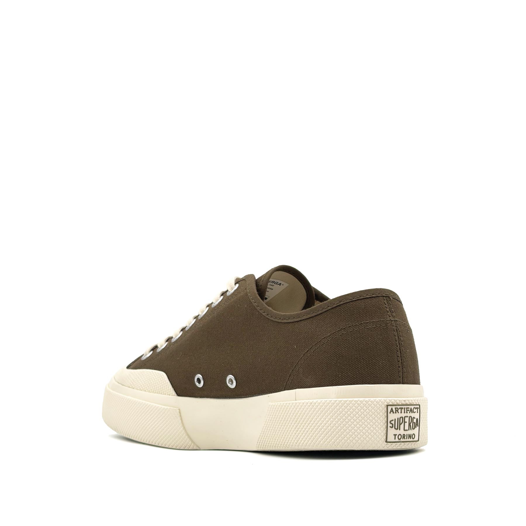 2432 Works Low Cut Cotton Canvas Green Olive White