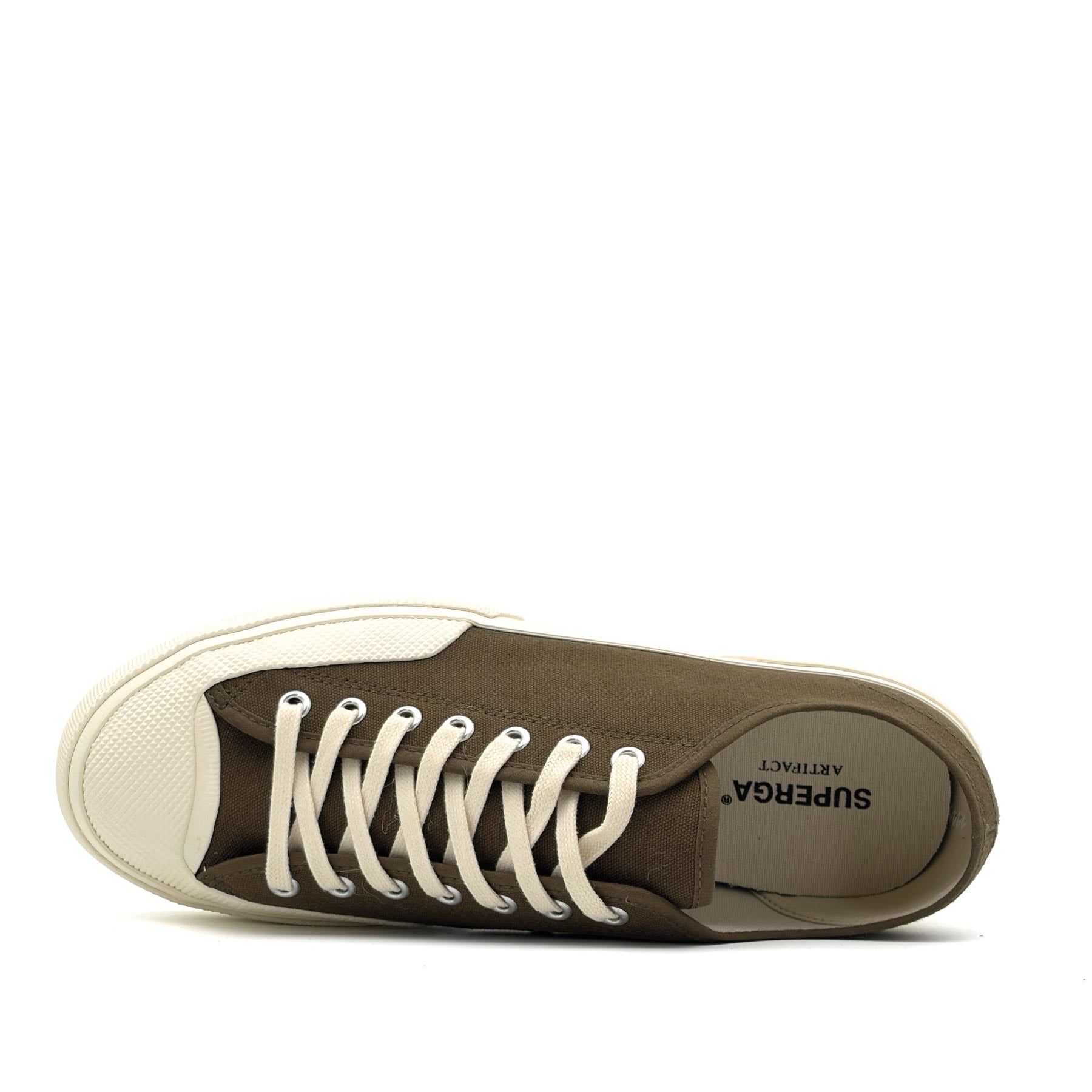 2432 Works Low Cut Cotton Canvas Green Olive White